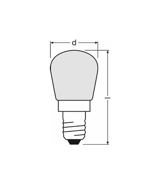 Ampoule spéciale T26 57 FR 25W E14 pour réfrigérateur et machine à coudre – Photo