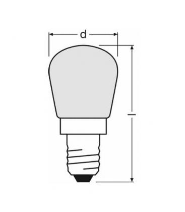 Ampoule spéciale T26 57 FR 25W E14 pour réfrigérateur et machine à coudre 8505-10466