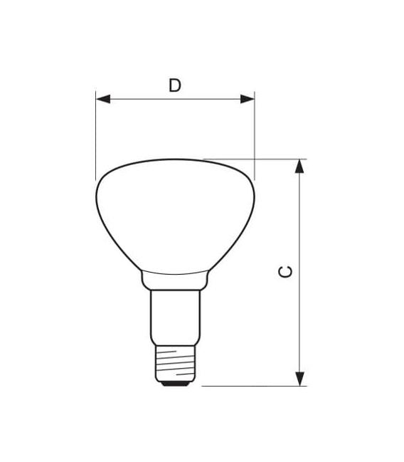 Lámpara de Infrarrojos BR125 IR 150W E27 Roja Calor Calmante para Relajación – foto