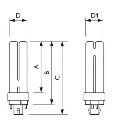 Master PL-C 18W 830 4P Compact Fluorescent Lamp 8679-10950