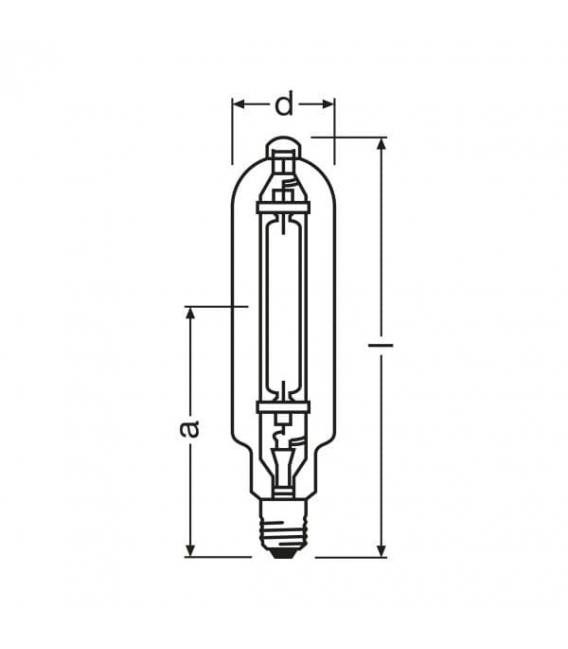 Super E40 Lampe HQI-T 2000W - Hochwertige Halogen-Metalldampflampen – foto