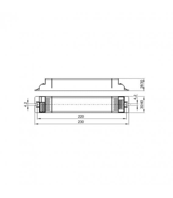 ELXc 418.249 Alimentatore elettronico per 4x18W T8 – Foto