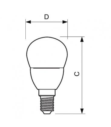 25W Mini Lampada LED Ledluster 4 - 220V WW P45 CL E14 8962-11878