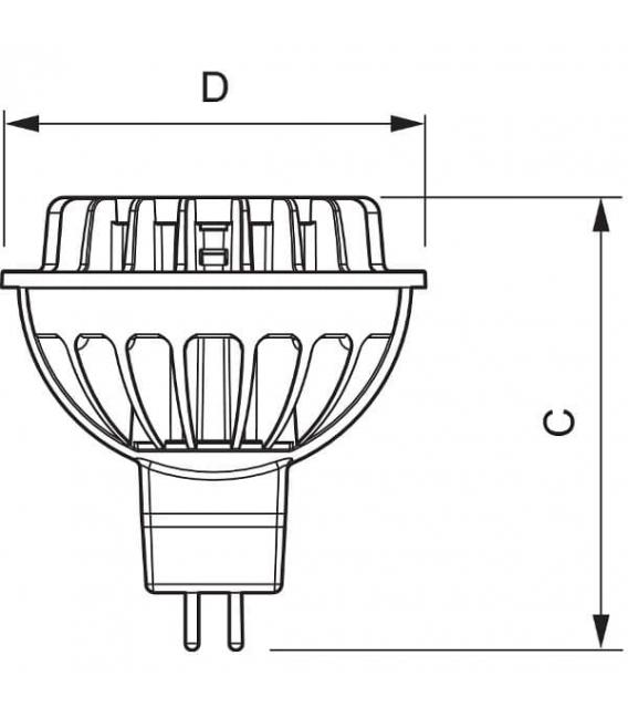 LEDspotLV D 7 35W CW 840 MR16 GU5.3 Lampada LED – Foto