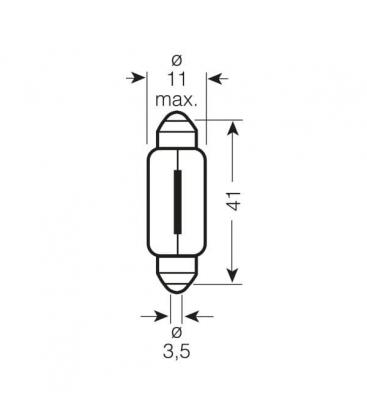 Lampadina 6413 12V 5W SV8.5 Illuminazione interna per autoveicoli 484-1206