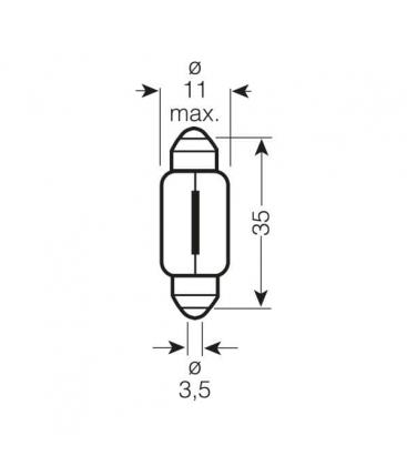 Lampadina 12V 5W SV8.5 Illumina gli interni dell'auto 485-1208