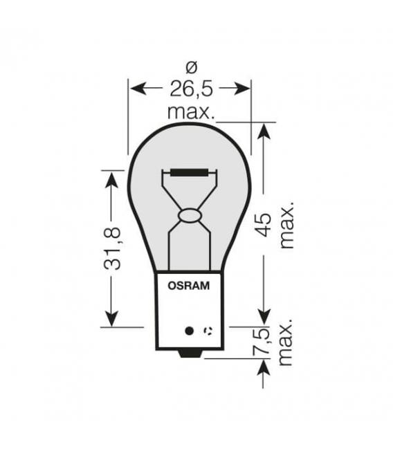 Bombilla 12V PY21W 21W BAU15s Naranja Iluminación Automotriz – foto