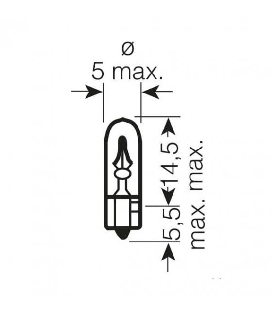 Light Bulb 2721 12V 1.2W W2x4.6d – photo
