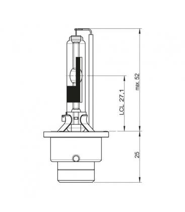 Lampe HID Xenon 35W Xenarc D2R 66250 P32d 3 506-1262