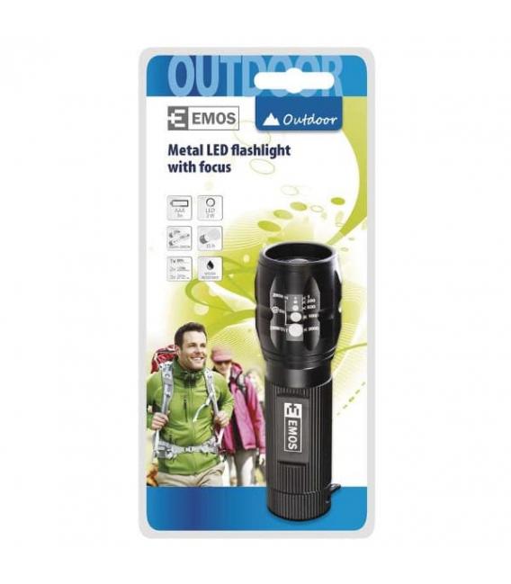 LED-Taschenlampe 1 CREE Diode 3W Zoom Alu - Taschenlampen und Fackeln – foto