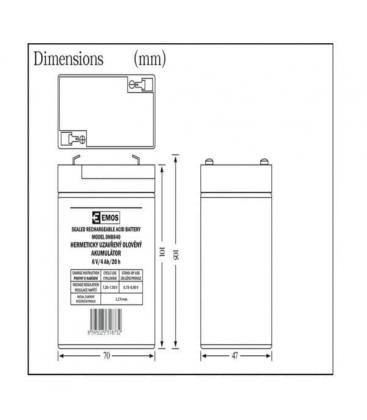 Batterie rechargeable SLA 6V 4Ah 9240-12790