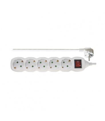 Cable alargador eléctrico de 5 metros con interruptor Power 5Z Schuko 9284-12867