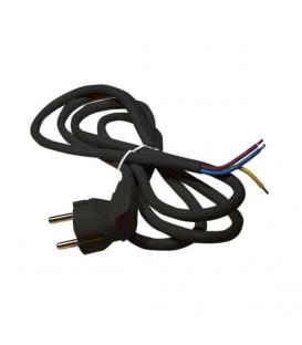 Cordon d'alimentation câble rond 3x1,5mm² 3 mètres noir