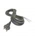 Power cord flexo rubber 2x1mm² 3 meter black 9311-12916