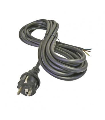 Cable de alimentación goma flexo 3x1mm² 3m Negro | Cables 9316-12921