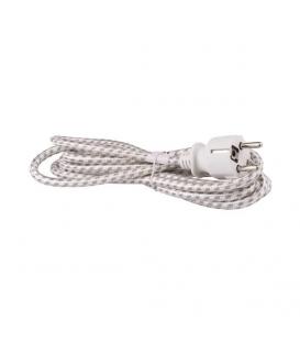 Cable de alimentación flexo 3x0,75mm² trenzado 2,4m