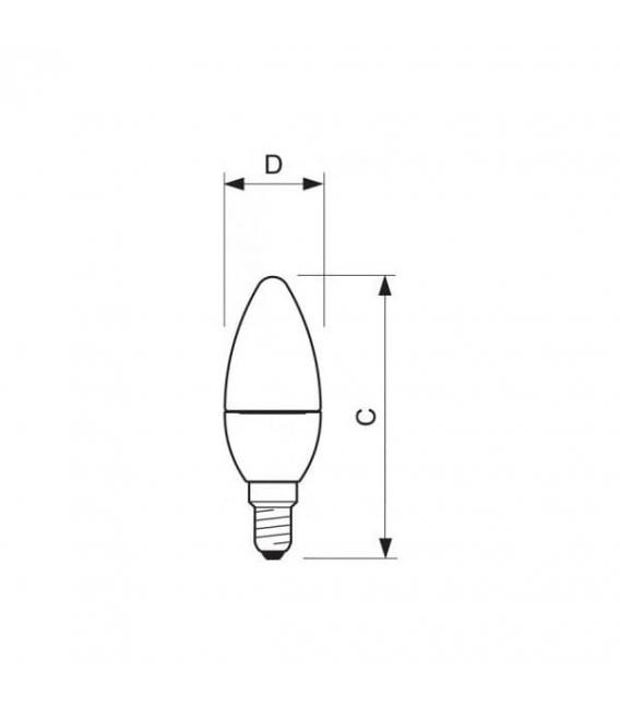 Lampe bougie LED classique 15W 220V E14 - FR827 – Photo