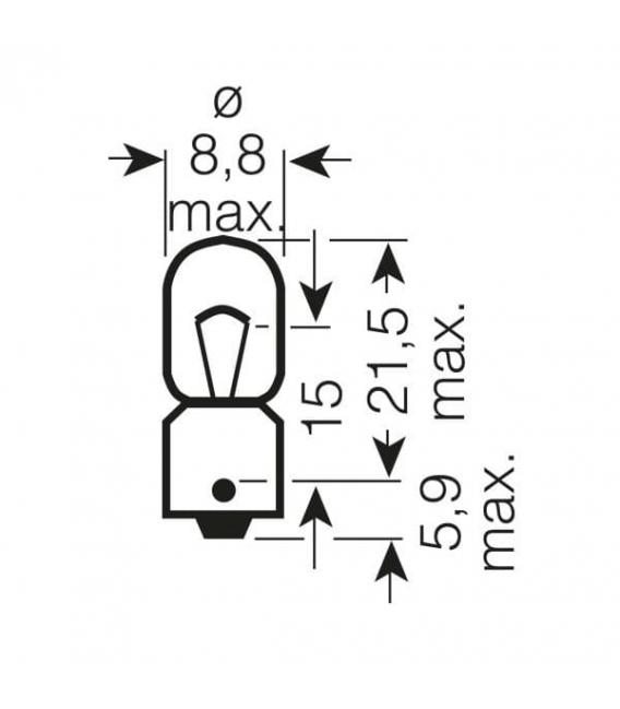 12V BA9s Car Bulb 3860, 5W Automotive – photo