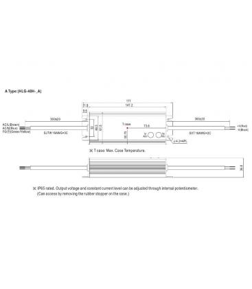 HLG 40H LED Driver Powerful 24V 40W IP65 9376-13094