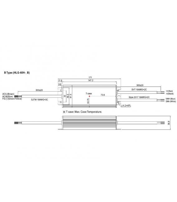 HLG 60H LED Driver 24V 60W IP67 Waterproof – Photo
