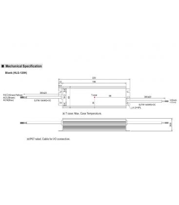 Driver LED HLG 120H 24 Alimentatore affidabile per luci LED 9403-13164