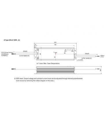 LED gonilnik HLG 120H 24A 24V zanesljiva luč za napajanje 9404-13167