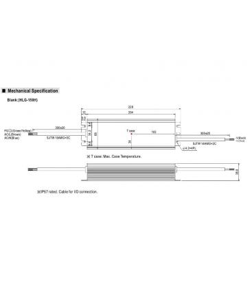 HLG 150H Driver LED 24V 150W IP67 Alta qualità e affidabilità 9409-13182