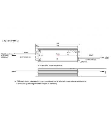 HLG 150H LED gonilnik 24A, 24V, 150W vodoodporen 9410-13185