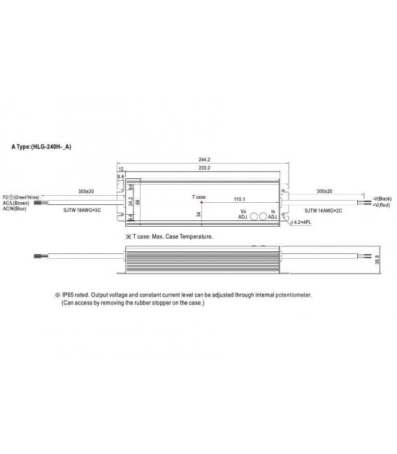 Driver LED HLG 240H 24A 24V Prestazioni elevate, impermeabilità ed efficienza – Foto