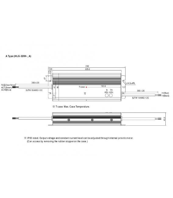 HLG 320H LED Driver 24A, 24V, 320W Waterproof – photo