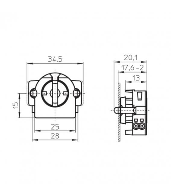 Rotoclic 59106 - Built-In Lampholder Base G13 – photo