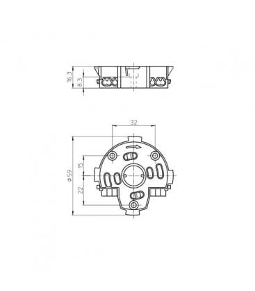 Base per portalampada 2G8 59000 - Unica, di qualità 9556-13553