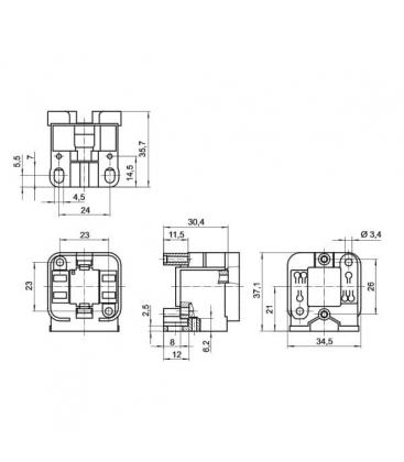 71712 Base portalampada - G24q 2 GX24q 2 per lampade 9559-13559