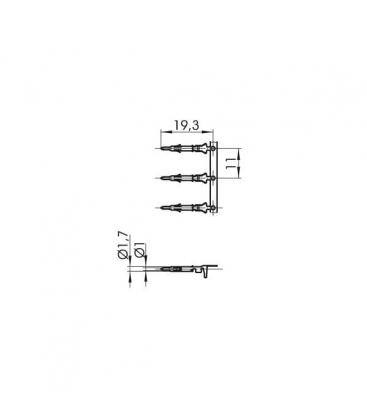 Spina 93088 maschio di qualità - essenziale per gli apparecchi di illuminazione 9627-13687