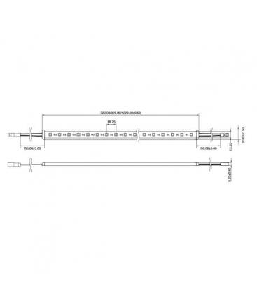 AluLED 24V toplo bela LED svetilka za omarice 9656-13752