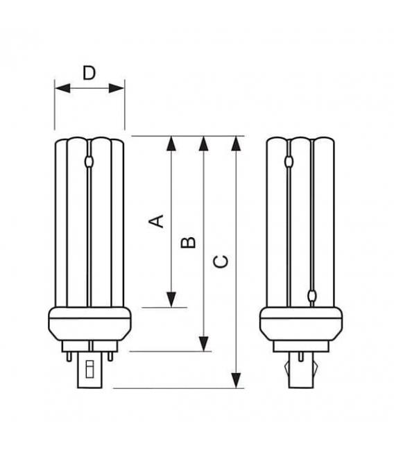 GX24 18W 830 2P Compact Fluorescent Lamp – photo