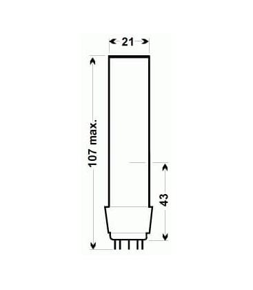 Hg 100 22W 45V Lampe Pico9 - Eclairage spectroscopique unique 571-1429