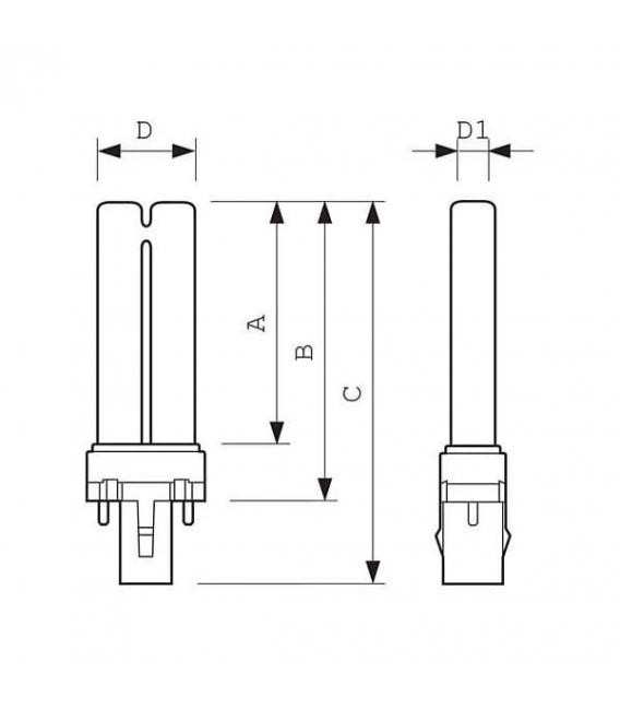 Lampe compacte à économie d'énergie Master PL-S 11W 827 - G23 2G7 – Photo