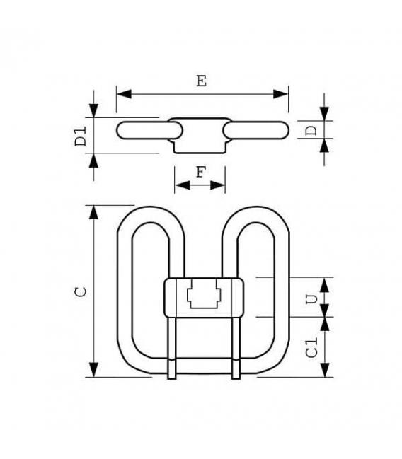 Bombilla compacta cuadrada 28W 827 - GR10q (4pin) – foto