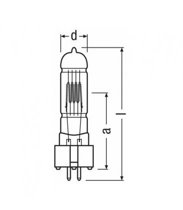 Lampada 64752 FWS 1200W 220V GX9.5 di qualità - Illuminazione speciale 593-1485