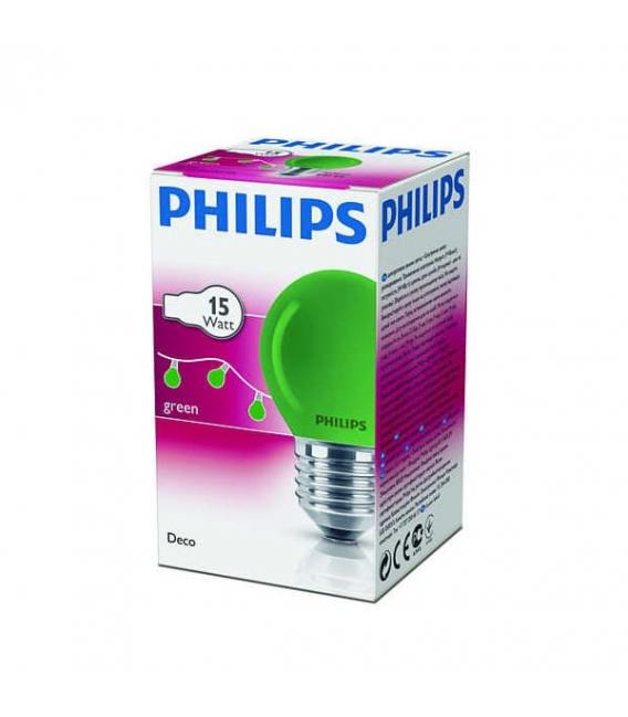 Ampoule verte Luster Party P45 15W E27 – Photo