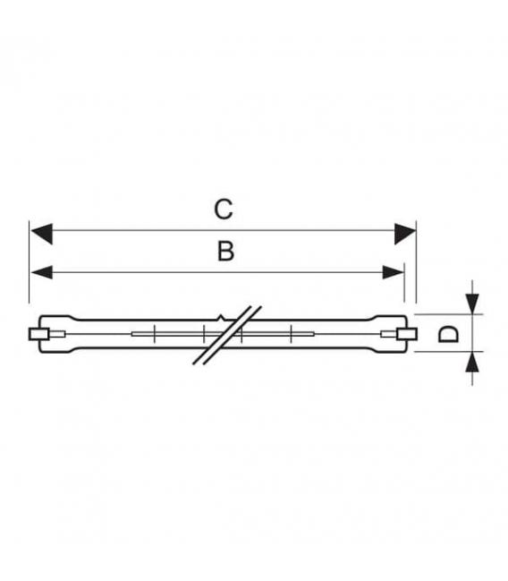 Linear Halogen Light Bulb Plusline 750W R7s - Large Size – photo