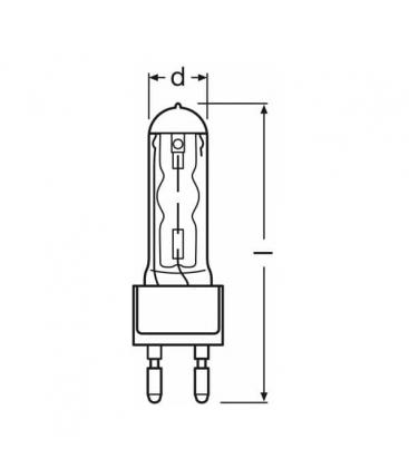 UVS G22 Lamp HMI 575W seL XS - Ampoule spécialisée unique 635-1544