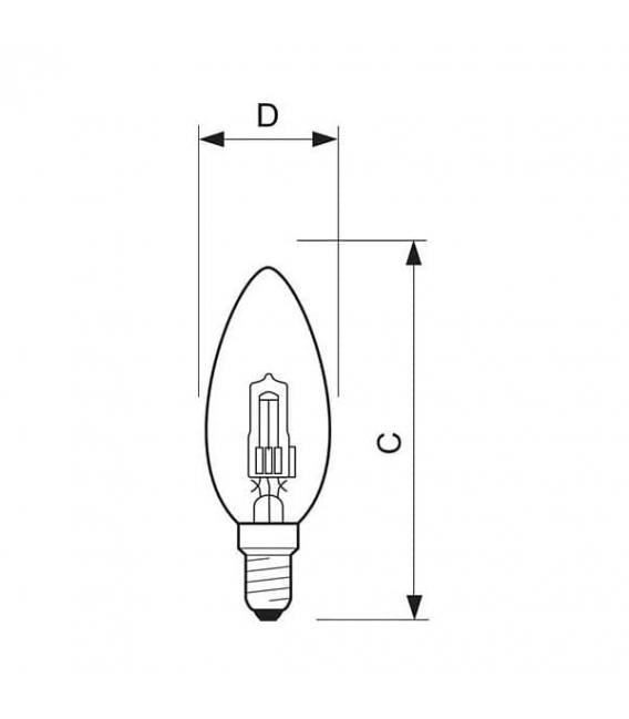 Halogen Light Bulb EcoClassic B35 42W E14 - Energy Efficient – photo