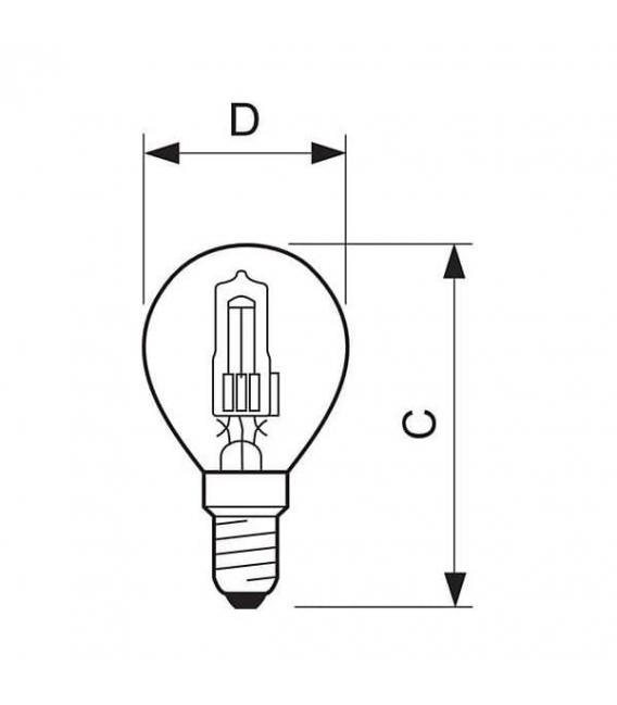 Halogen-Glühbirne EcoClassic P45 42W E14 - Energieeffizient – foto