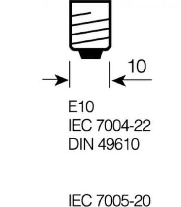 Lampadina E10 3450 6,7V 2W in confezione singola 444-16326