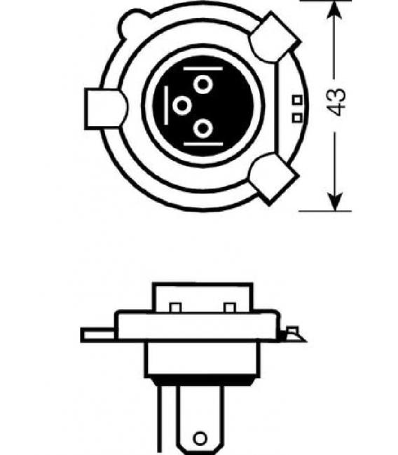 Car Bulb H4 60/55W P43t 64193 ALS - Your Car – photo