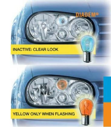 12V Diadema Cromada Bombilla Coche PY21W - Paquete Doble 7610-17829
