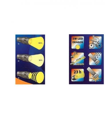 3W DRAGON LED-Taschenlampe mit Zoom-Halter - 3 Modi | Taschenlampen & Taschenlampen 9219-18852