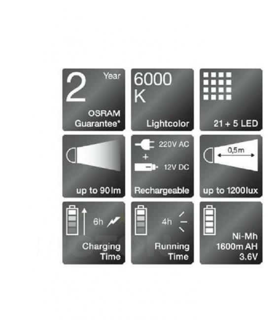 Zusammenklappbare LEDinspect Taschenlampe 8000K - Taschenlampen & Lichter – foto